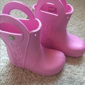 Pink Croc Children’s Rain Boots, NWT